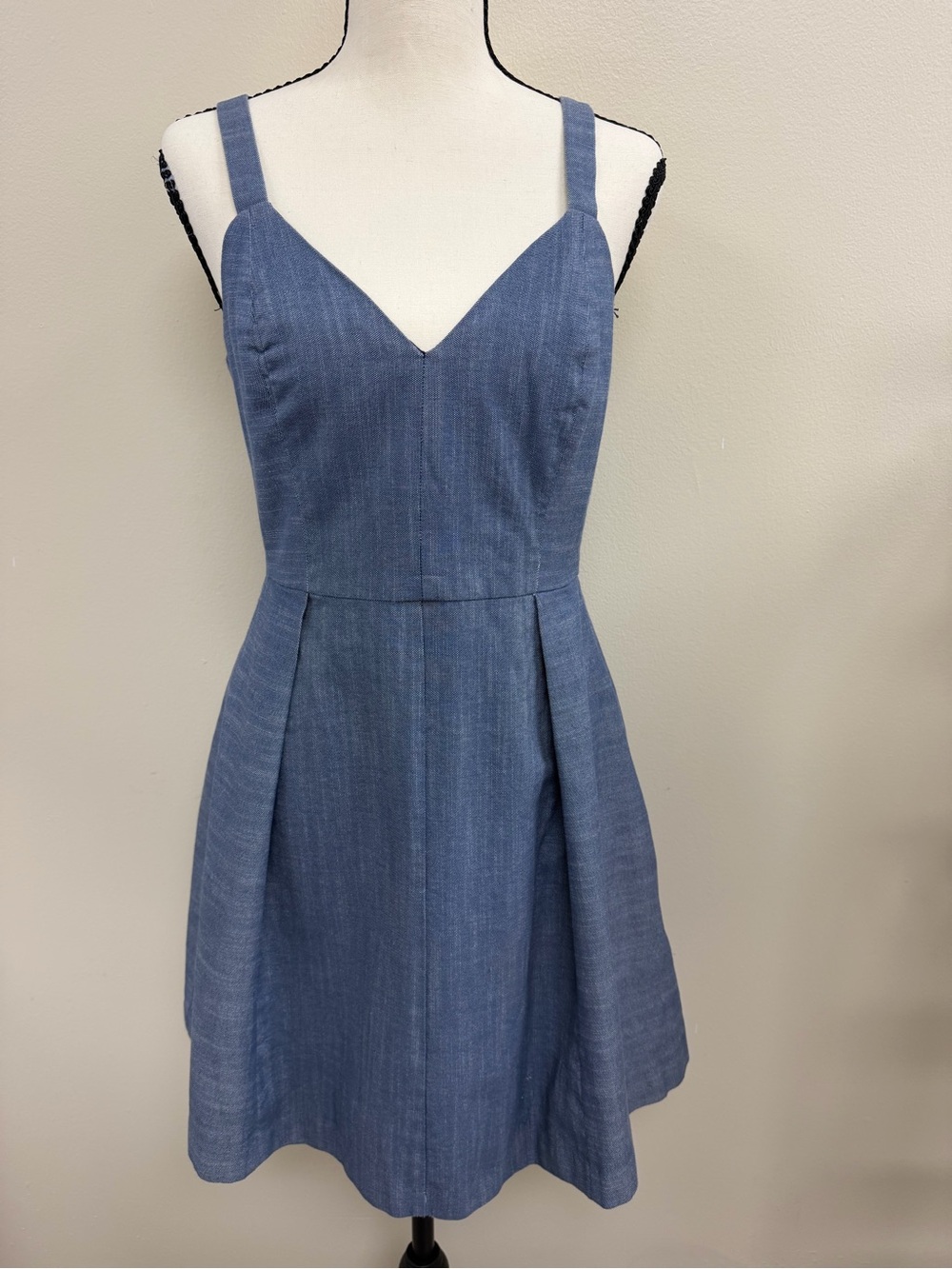 BCBGEneratio Chambray A-Line Sundress in Blue